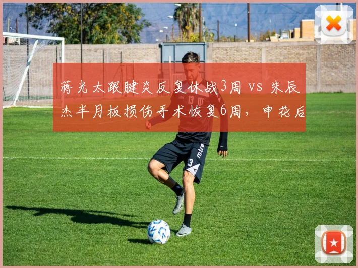 蒋光太跟腱炎反复休战3周 vs 朱辰杰半月板损伤手术恢复6周,申花后防核心伤情更重